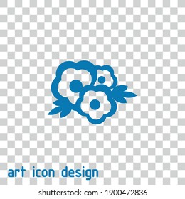 icono del vector de flores en un fondo abstracto