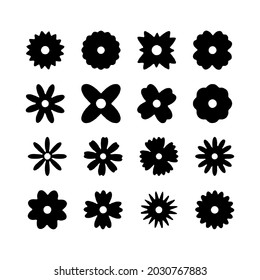 Flowers vector icons. Flower icon. Flowers isolated on transparent background