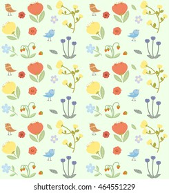 Flowers vector icons set;