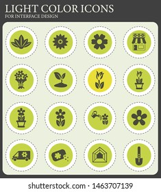 flowers vector icons for web and user interface design