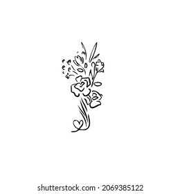 flowers vector illustration art hand draw .