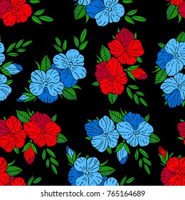 Flowers vector illustration. Doodle style. Design, print, logo, decor, textile, paper