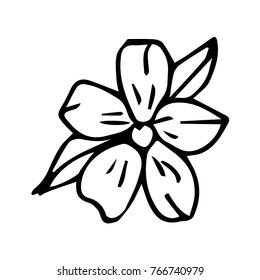 Flowers vector illustration. Doodle style. Design, print, decor, textile, paper