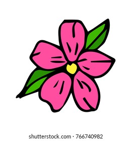Flowers vector illustration. Doodle style. Design, print, decor, textile, paper