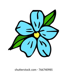 Flowers vector illustration. Doodle style. Design, print, decor, textile, paper