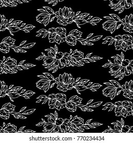 Flowers vector illustration. Doodle style. Design, print, decor, textile, paper