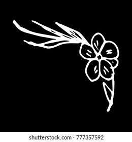 Flowers vector illustration. Doodle style. Design, print, decor, textile, paper