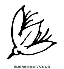 Flowers vector illustration. Doodle style. Design, print, decor, textile, paper
