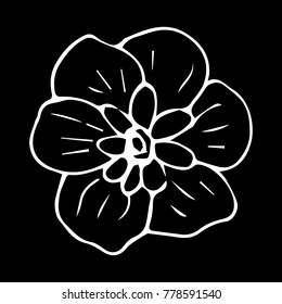 Flowers vector illustration. Doodle style. Design, print, decor, textile, paper