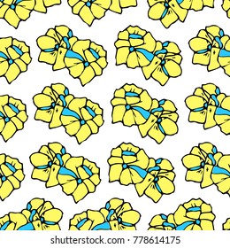 Flowers vector illustration. Doodle style. Design, print, decor, textile, paper