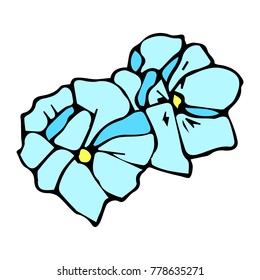 Flowers vector illustration. Doodle style. Design, print, decor, textile, paper