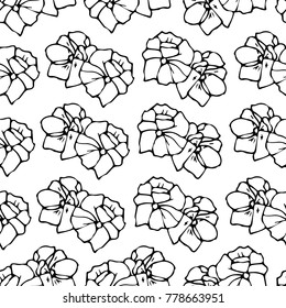 Flowers vector illustration. Doodle style. Design, print, decor, textile, paper