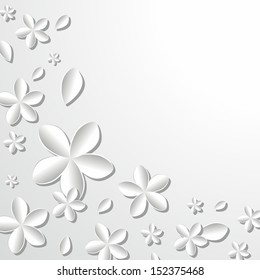 Flowers vector illustration on grey background