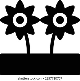 Blumen Vektorgrafik auf transparentem Hintergrund. Hochwertige Symbole. Glyphen Vektorsymbole für Konzept und Grafikdesign. 
