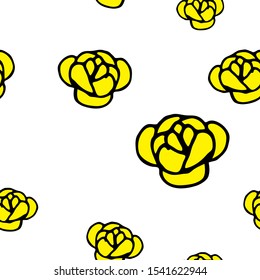 Flowers vector illustration. For print, design, back surface, textile, packaging, canvas. Hand drawn vector illustration. Seamless patterns.