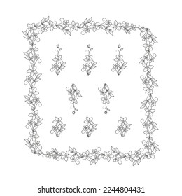Flowers vector illustration set design