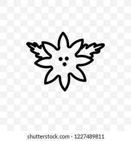 Flowers vector linear icon isolated on transparent background, Flowers transparency concept can be used for web and mobile
