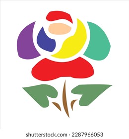 flowers vector logo design color full