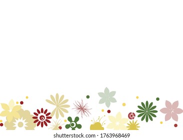 Vector de flores sobre fondo blanco para usos de cubierta
