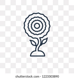 Flowers vector outline icon isolated on transparent background, high quality linear Flowers transparency concept can be used web and mobile