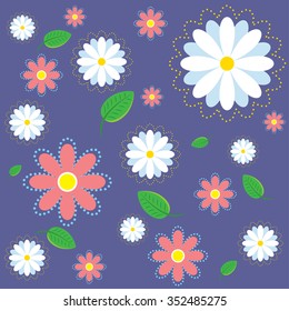 Flowers vector pattern