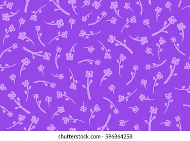 Flowers vector Pattern with bright spring colours 