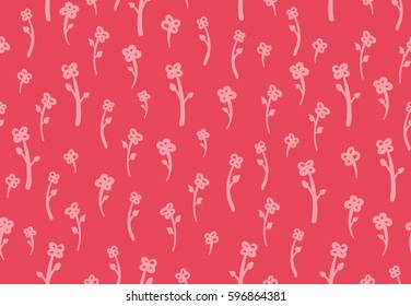 Flowers vector Pattern with bright spring colours 