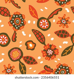 Flowers vector pattern. Can be printed on any material: package, merch, fabric, home. space pattern.