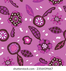 Flowers vector pattern. Can be printed on any material: package, merch, fabric, home. space pattern.