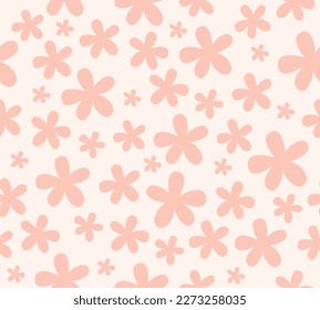 Flowers  vector seamless pattern. Flower meadow background