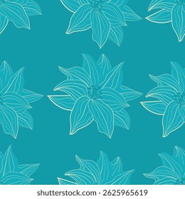 Flowers vector seamless pattern. This pattern can be used for fabric textile wallpaper fashion design dress background,dress , fashion design for fabric, prints  