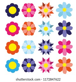 Flowers vector set, spring