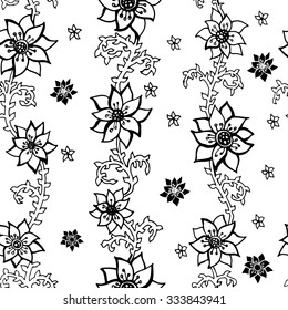 flowers vector texture. seamless ornament