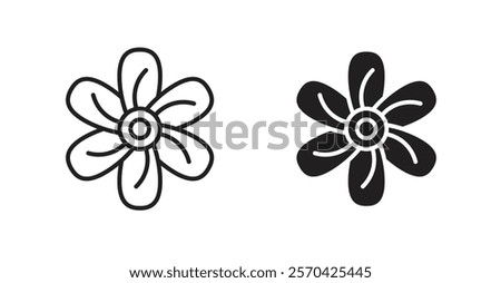 Flowers vector web icons set