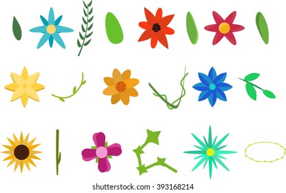 Flowers Vectors Ornaments