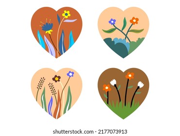 The flowers are very cute, the leaves are green. Wedding concept with flowers. Flower poster, invitation. Vector arrangement for greeting card or invitation design
