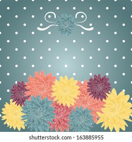 Flowers in vintage style. Illustration for your design
