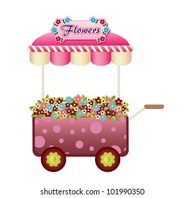 Flowers wagon