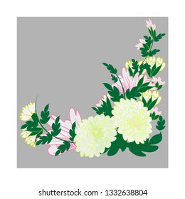 flowers wallpaper design.Vector illustration.