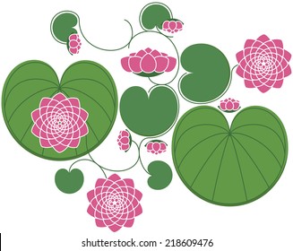 FLOWERS WATER LILY BACKGROUND
