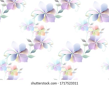 flores acuarela patrón de felicitación sin fisuras ilustración vectorial