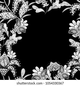 Flowers watercolor seamless pattern. Vector Stylish fabric pattern.