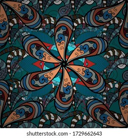 Flowers watercolor seamless pattern. Vector Stylish fabric pattern.