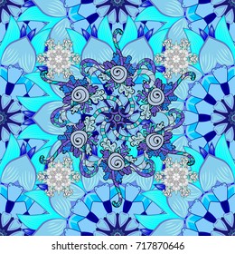 Flowers watercolor seamless pattern. Vector Stylish fabric pattern.