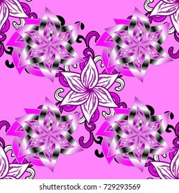 Flowers watercolor seamless pattern. Vector Stylish fabric pattern.