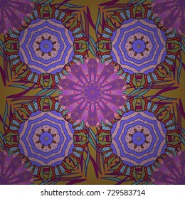 Flowers watercolor seamless pattern. Vector Stylish fabric pattern.