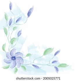 Blumen in Aquarell. Frühlingsblumen. Sommerblumen. Muster. Postkarte. Sommer
