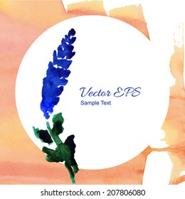 Flowers, watercolor. Vector