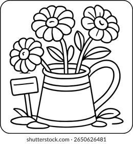 Flowers in a Watering Can