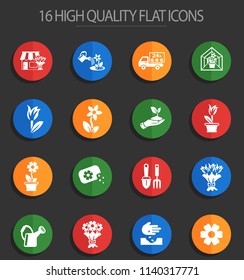 flowers web icons for user interface design